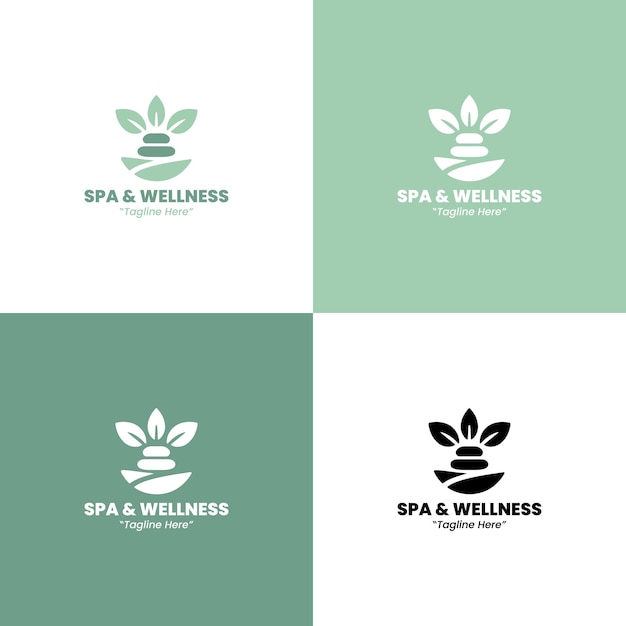 Vector spa and wellness center logo