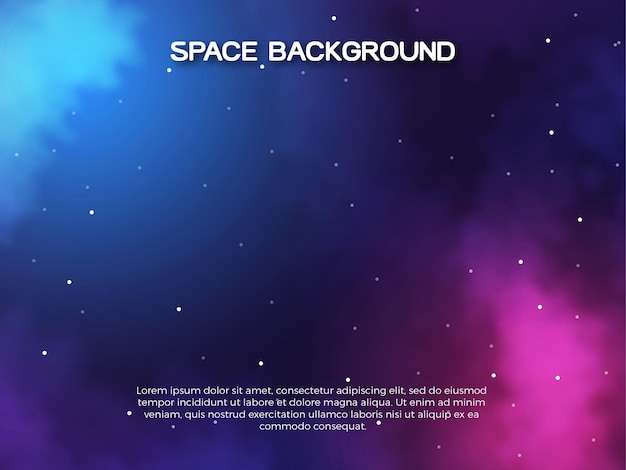 Space background image for poster or other design