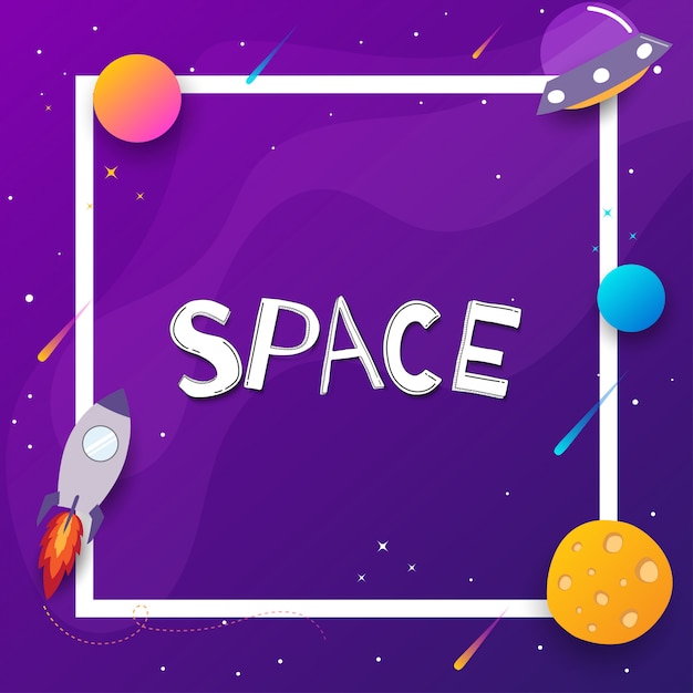 Vector space background with place for text. 