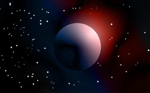 Space background with planet and stars