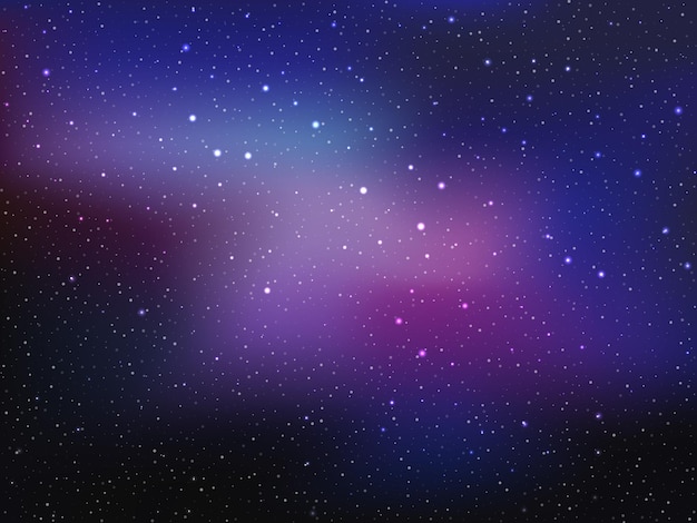 Space background with stars and patches of light.