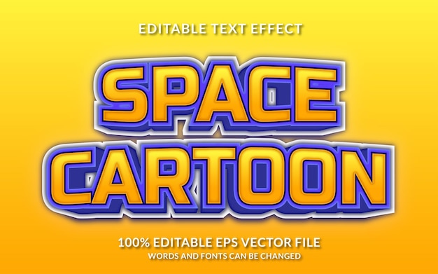 Space Cartoon text effect