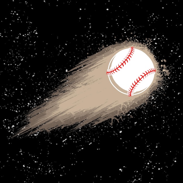 Space comet baseball background