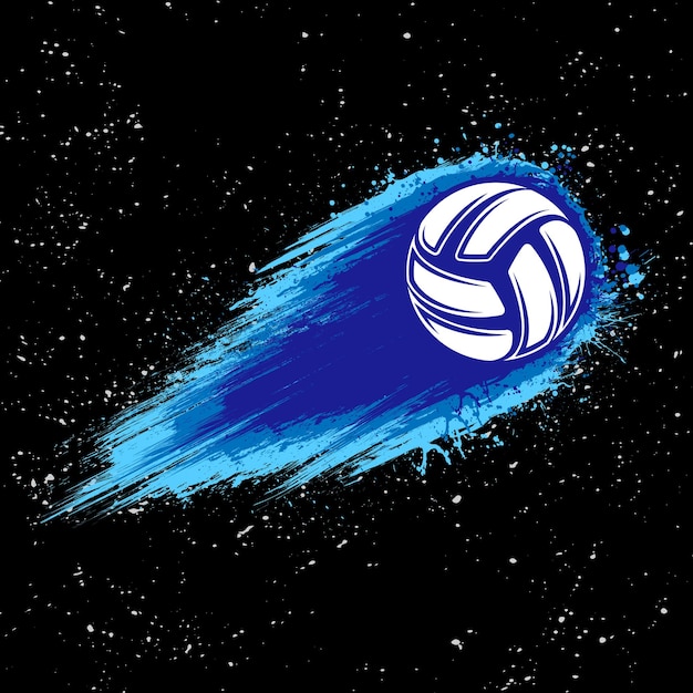 Space comet volleyball background