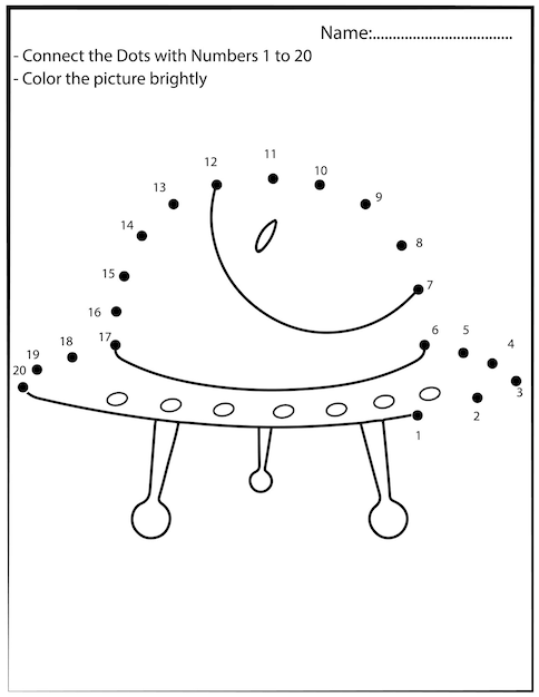 space dottodot and color activity Astronomy connect the dots game for children