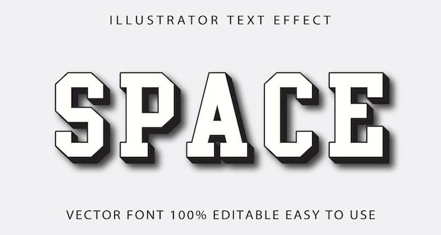 Space   Editable Text Effect