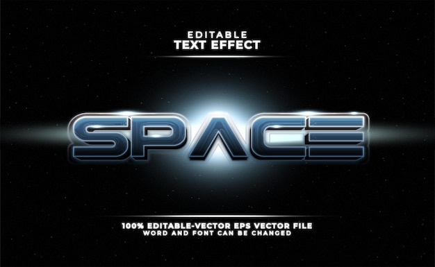 Space editable text effect