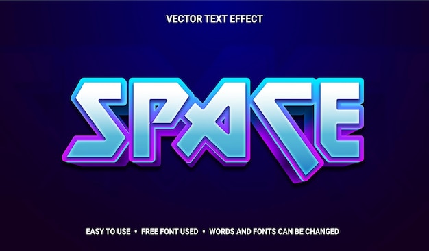 Space Editable Vector Text Effect