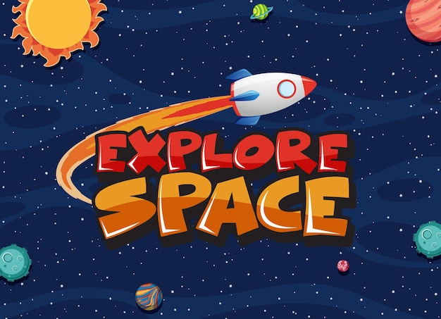 Space element in space background