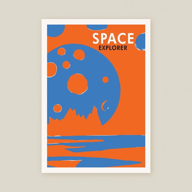 Space Explorer Cosmos Exploration Planet Poster Print