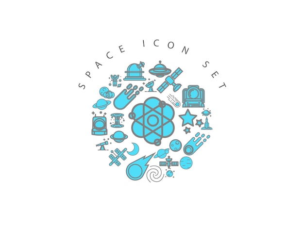 Space icon set design