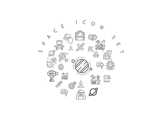 Space icon set design