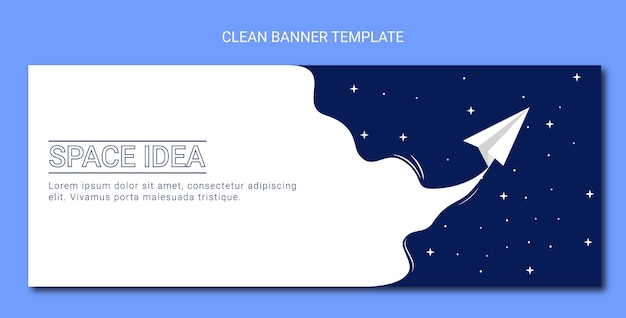 Space idea banner design space template themed banner template