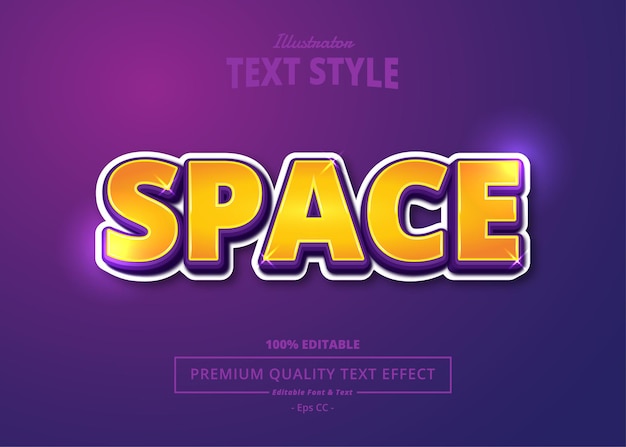 SPACE Illustrator Text Effect