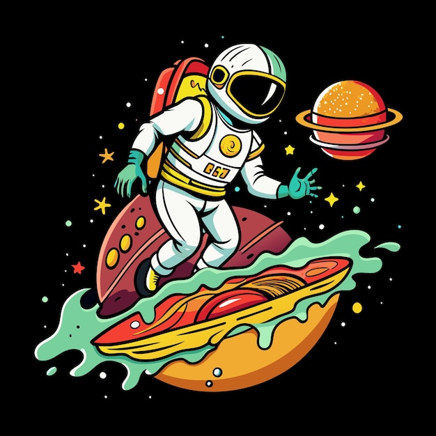 space planet tshirt vector design