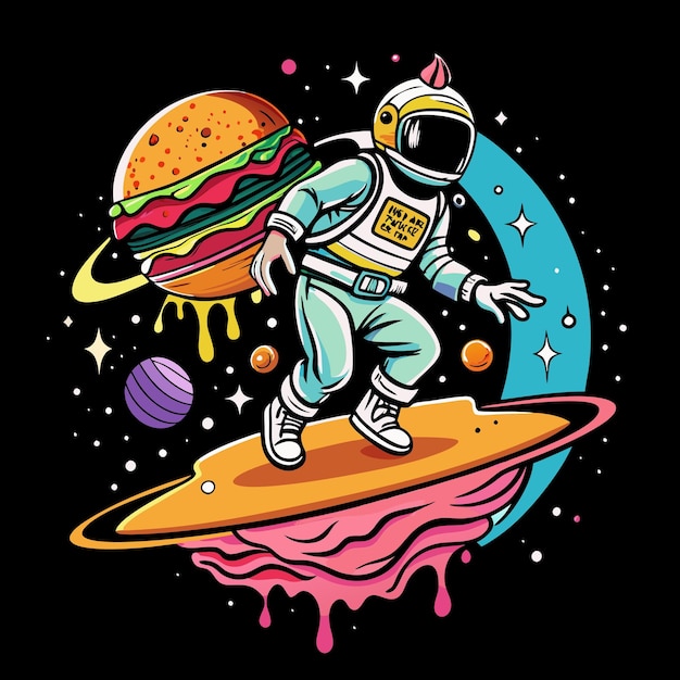 space planet tshirt vector design