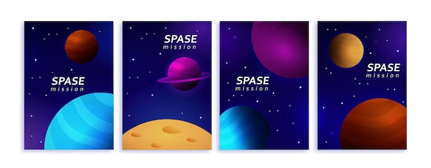 Space posters set