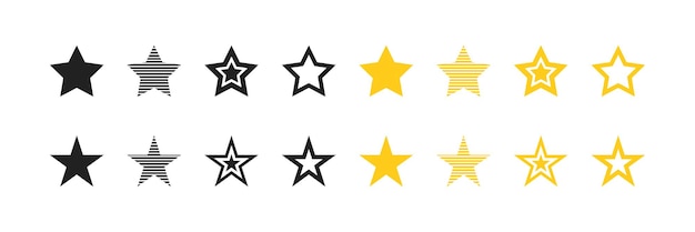 Space star set black and yellow flat icon Abstract gold web button Vector illustration