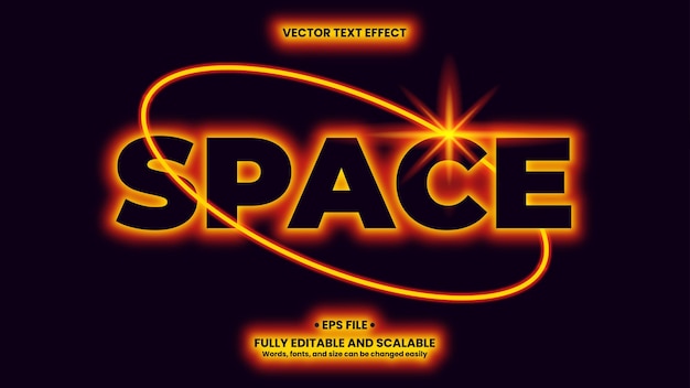 Space Text Effect