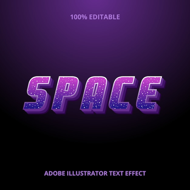 Space Text Style Effect Premium