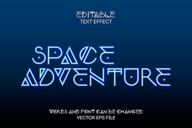 Space Theme Editable Font