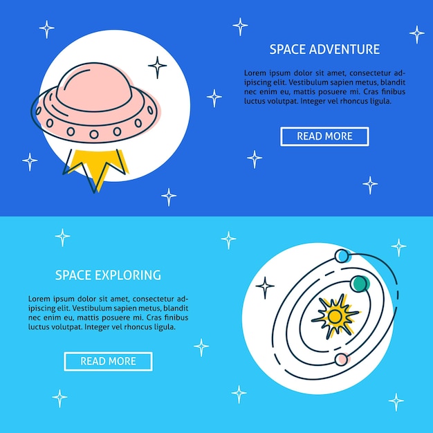 Space theme flyer templates