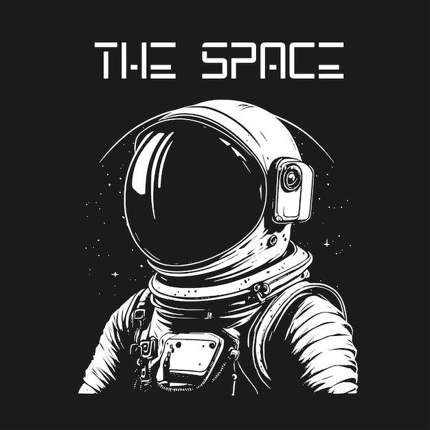 Space theme t shirt design with illustration