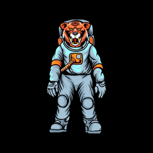 Space tiger illustration