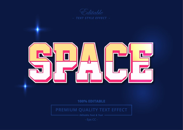 SPACE VECTOR TEXT STYLE EFFECT