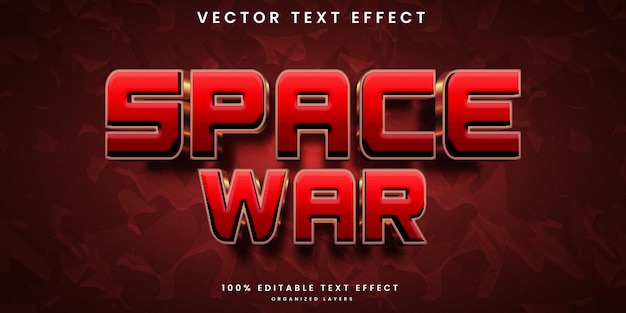 Space war text effect template