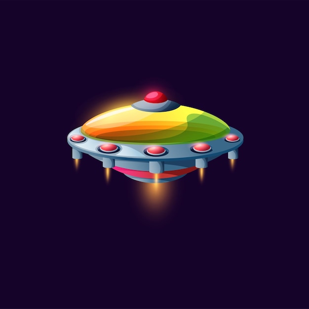 Spacecraft flying saucer isolated alien space ship