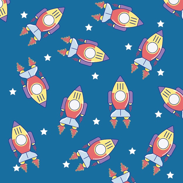 Spacecraft pattern background cartoons 