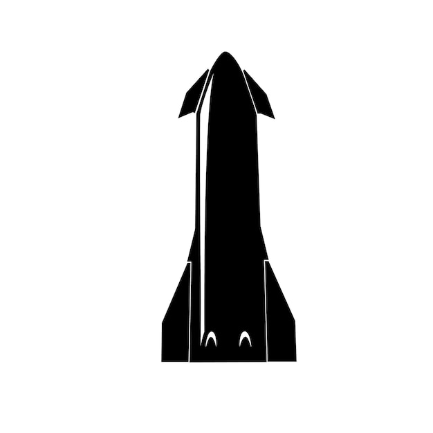 Spaceship isolated vector illustration on white background