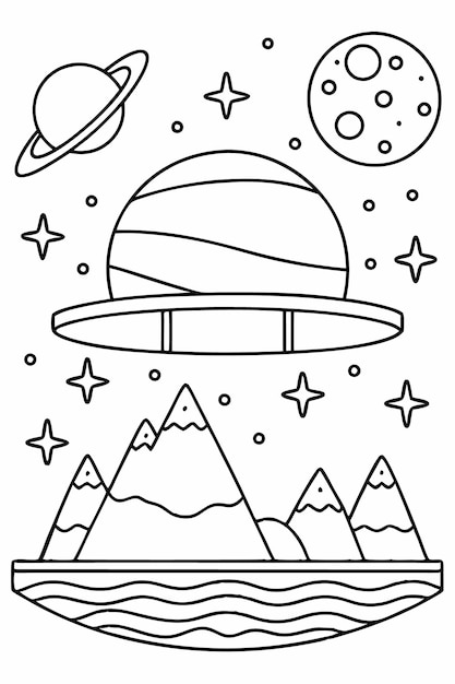 SpaceThemed Coloring Pages for Kids