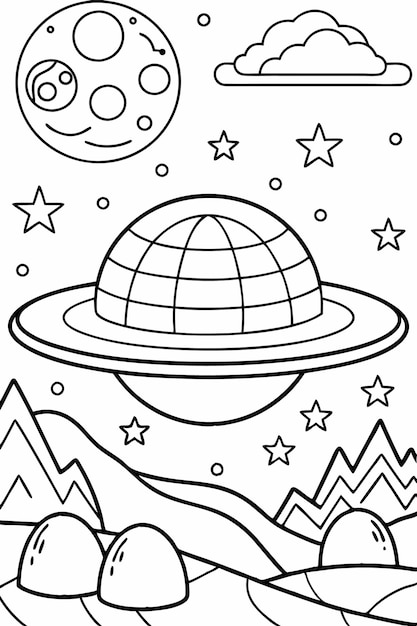 SpaceThemed Coloring Pages for Kids