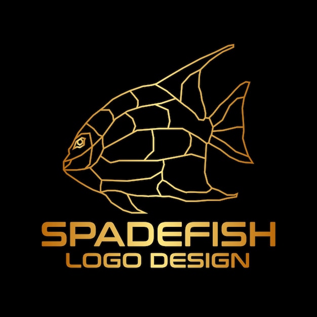 Spadefish vector logo design