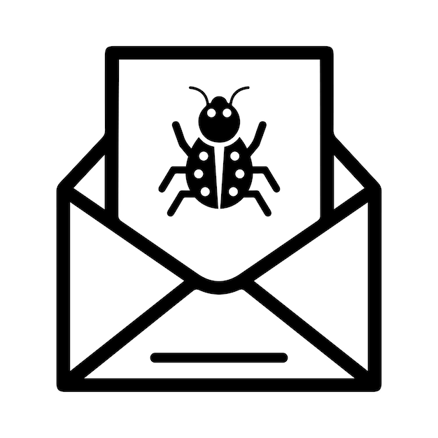 Spam bug icon Gray vector graphics