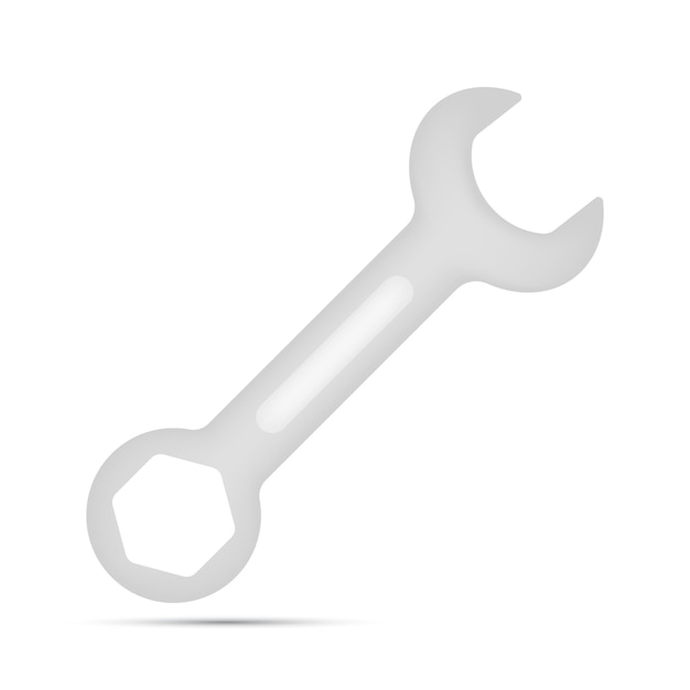 Spanner isolated on white background