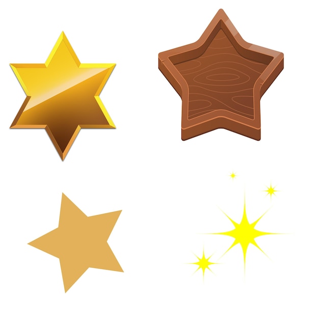 Vector sparkle star icon set different forms of stars retro futuristic sparkle icons collection set of s