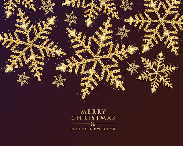 Sparkling Christmas greeting card design