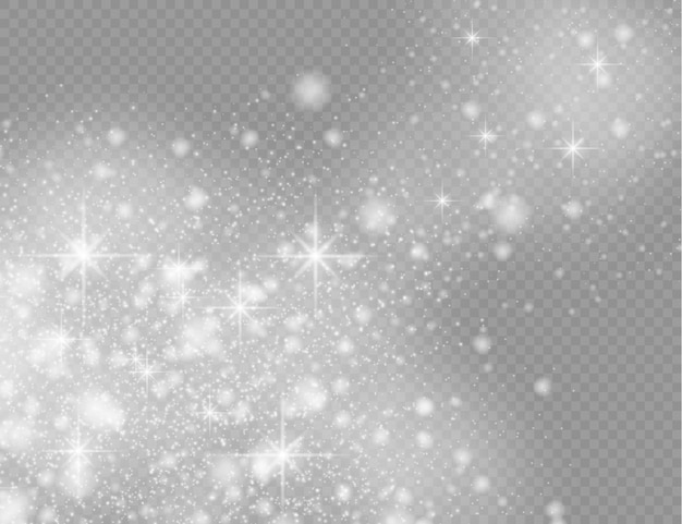 Sparkling dust particles bokeh christmas sparks light effect sparkle white sparks star blur vector