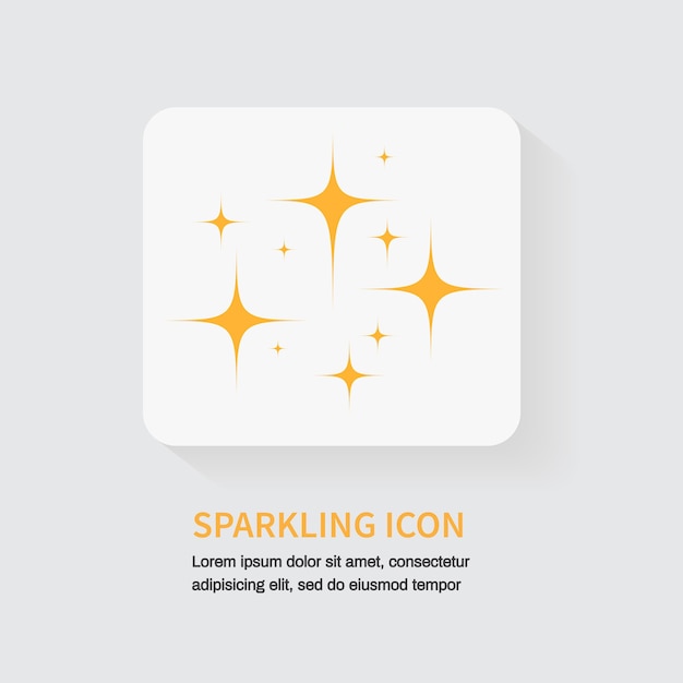 Sparkling icon Decoration twinkle shiny light effect Vector illustration