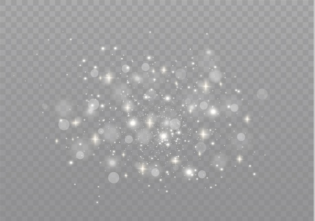 Sparkling magic dust particles, light effect.