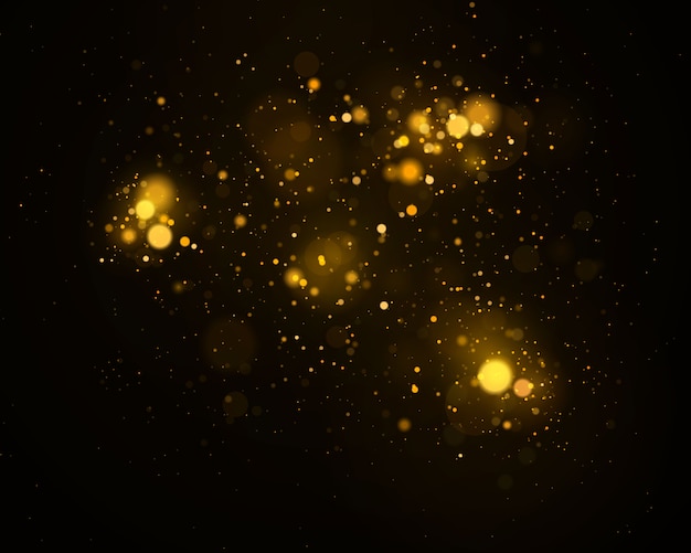 Sparkling magical dust particles. Abstract background with bokeh effect