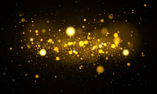 Sparkling magical dust particles. bokeh effect.