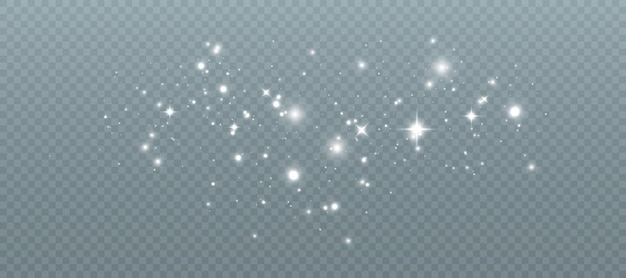 Sparkling magical dust particles, festive light effect. Vector glitter for web design and illustrati