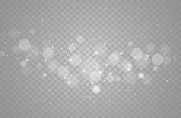 Sparkling magical dust particles