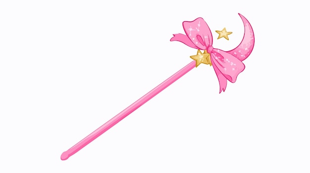 Vector sparkling pink magic wand vector icon for design inspiration