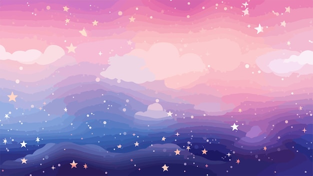 Vector sparkling stars cartoon vector background