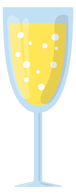 Sparkling wine glass Alcohol drink flat icon